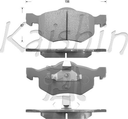 Kaishin FK3114 - Тормозные колодки, дисковые, комплект autospares.lv