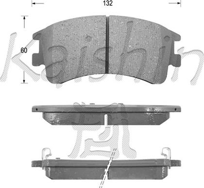 Kaishin FK3125 - Тормозные колодки, дисковые, комплект autospares.lv