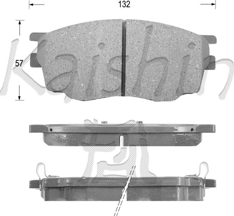 Kaishin FK3122 - Тормозные колодки, дисковые, комплект autospares.lv