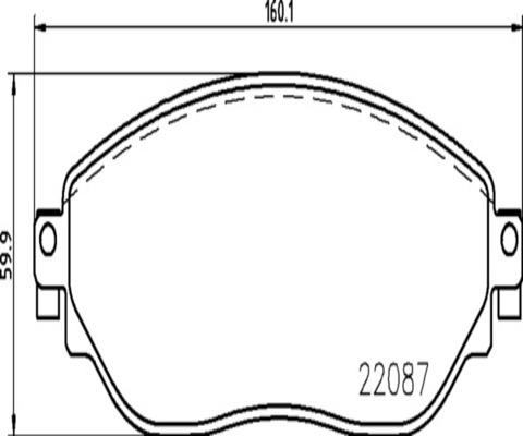 Kaishin FK20050 - Тормозные колодки, дисковые, комплект autospares.lv