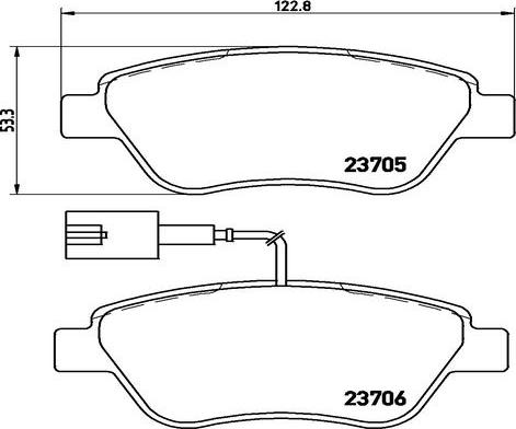 Kaishin FK20000 - Тормозные колодки, дисковые, комплект autospares.lv