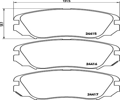 Kaishin FK20105 - Тормозные колодки, дисковые, комплект autospares.lv