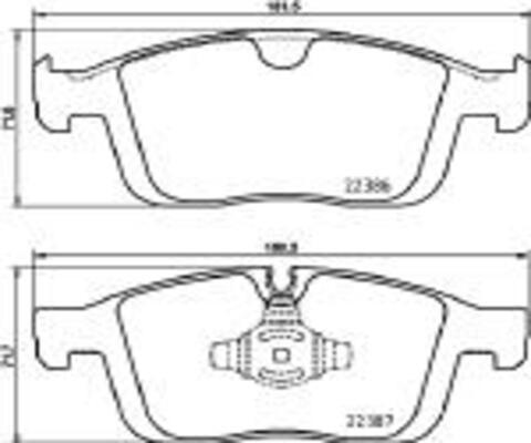 Kaishin FK20122 - Тормозные колодки, дисковые, комплект autospares.lv