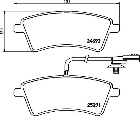 Kaishin FK20127 - Тормозные колодки, дисковые, комплект autospares.lv