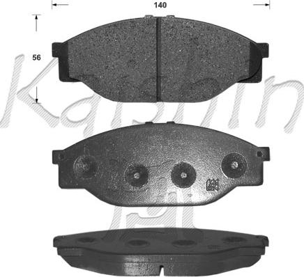 Kaishin FK2086 - Тормозные колодки, дисковые, комплект autospares.lv