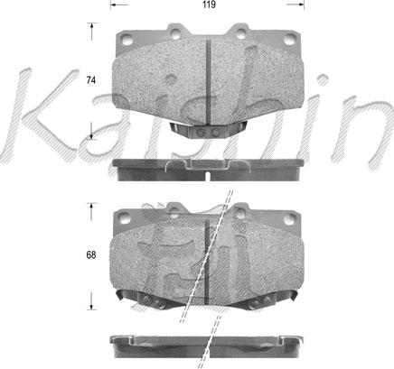 Kaishin FK2082 - Тормозные колодки, дисковые, комплект autospares.lv