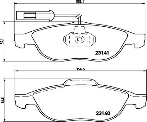 Kaishin FK20308 - Тормозные колодки, дисковые, комплект autospares.lv