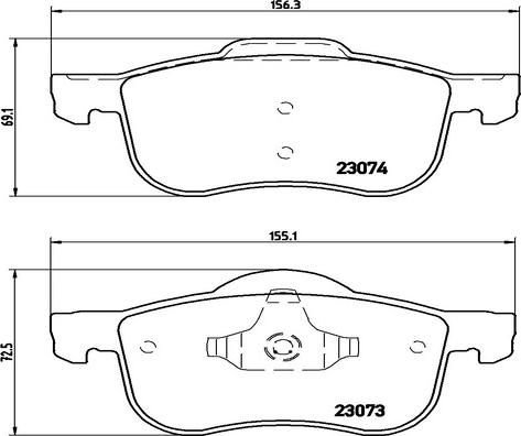 Kaishin FK20310 - Тормозные колодки, дисковые, комплект autospares.lv