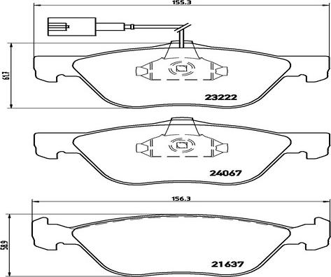 Kaishin FK20234 - Тормозные колодки, дисковые, комплект autospares.lv