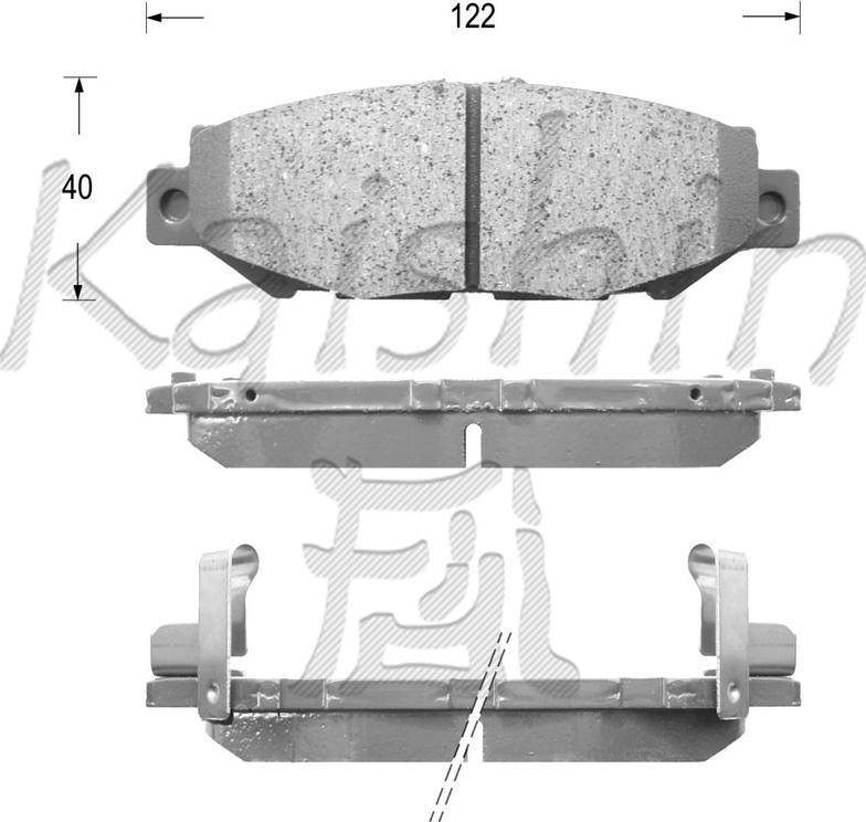 Kaishin FK2125 - Тормозные колодки, дисковые, комплект autospares.lv