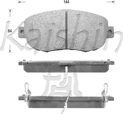 Kaishin FK2126 - Тормозные колодки, дисковые, комплект autospares.lv