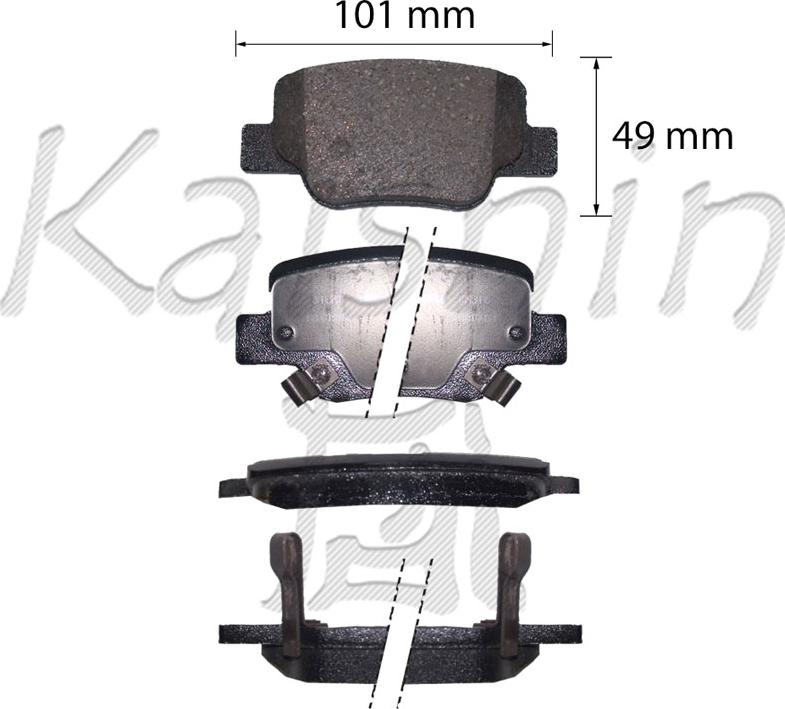 Kaishin FK2320 - Тормозные колодки, дисковые, комплект autospares.lv