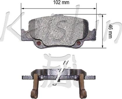 Kaishin FK2299 - Тормозные колодки, дисковые, комплект autospares.lv