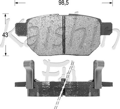 Kaishin FK2254 - Тормозные колодки, дисковые, комплект autospares.lv