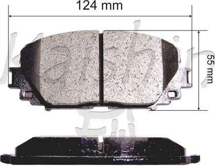 Kaishin FK2253 - Тормозные колодки, дисковые, комплект autospares.lv