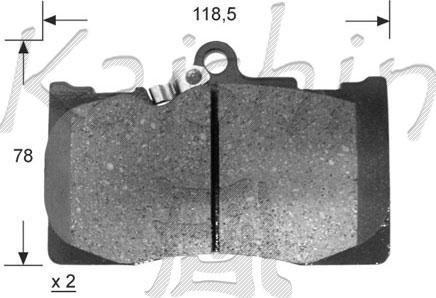 Kaishin FK2266 - Тормозные колодки, дисковые, комплект autospares.lv