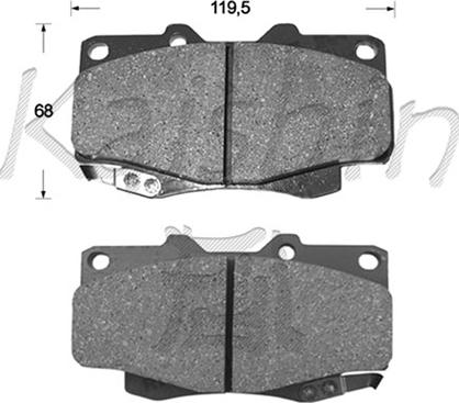 Kaishin FK2215 - Тормозные колодки, дисковые, комплект autospares.lv