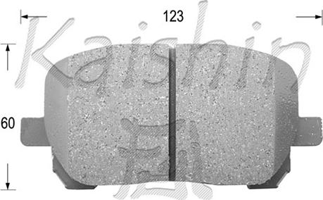 Kaishin FK2217 - Тормозные колодки, дисковые, комплект autospares.lv