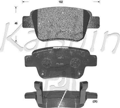 Kaishin FK2239 - Тормозные колодки, дисковые, комплект autospares.lv