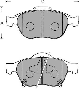 Kaishin FK2236 - Тормозные колодки, дисковые, комплект autospares.lv