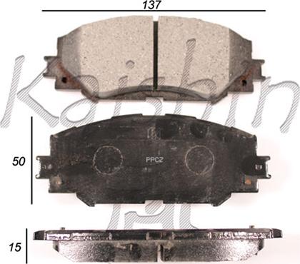 Kaishin FK2274 - Тормозные колодки, дисковые, комплект autospares.lv