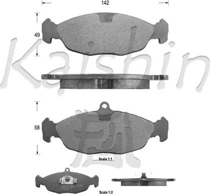 Kaishin FK7063 - Тормозные колодки, дисковые, комплект autospares.lv