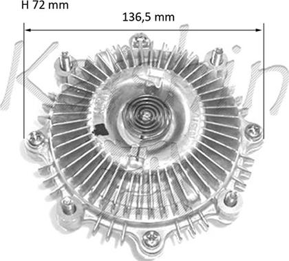 Kaishin GV009 - Сцепление, вентилятор радиатора autospares.lv