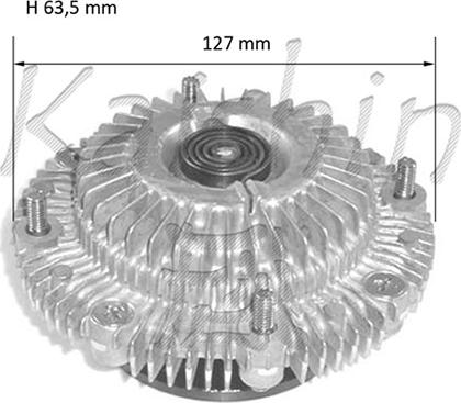 Kaishin GV001 - Сцепление, вентилятор радиатора autospares.lv