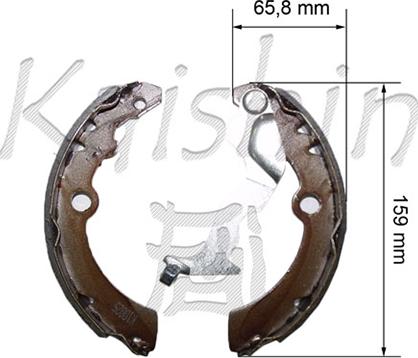 Kaishin K10025 - Комплект тормозных колодок, барабанные autospares.lv