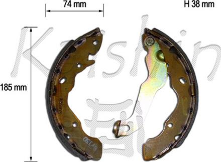 Kaishin K11189 - Комплект тормозных колодок, барабанные autospares.lv