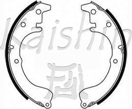 Kaishin K2203 - Комплект тормозных колодок, барабанные autospares.lv