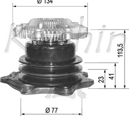 Kaishin WPK204 - Водяной насос autospares.lv