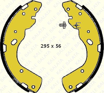 KALE 613R 0550 04 P - Комплект тормозных колодок, барабанные autospares.lv