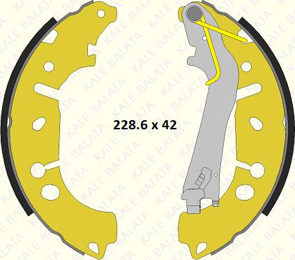 KALE 686 0460 34 P - Комплект тормозных колодок, барабанные autospares.lv