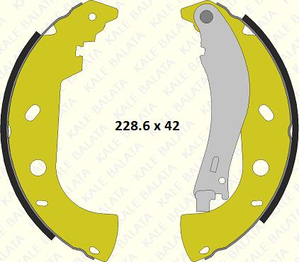 KALE 686 0460 24 P - Комплект тормозных колодок, барабанные autospares.lv