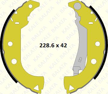 KALE 686 0480 04 P - Комплект тормозных колодок, барабанные autospares.lv