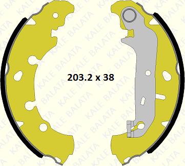 KALE 1240 0480 04 P - Комплект тормозных колодок, барабанные autospares.lv