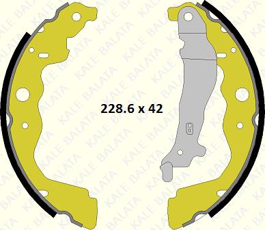 KALE 1243 0470 05 P - Комплект тормозных колодок, барабанные autospares.lv