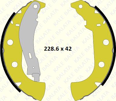 KALE 1236 0465 04 P - Комплект тормозных колодок, барабанные autospares.lv