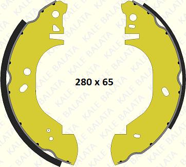 KALE 1221 0880 05 P - Комплект тормозных колодок, барабанные autospares.lv