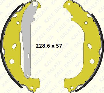 KALE 1222 0450 05 P - Комплект тормозных колодок, барабанные autospares.lv