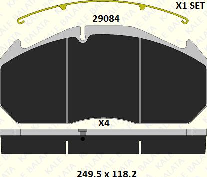 KALE 29084 302 14 - Тормозные колодки, дисковые, комплект autospares.lv