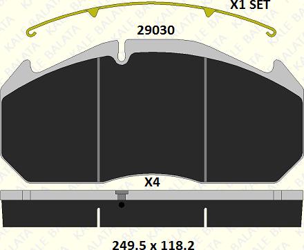KALE 29030 282 14 - Тормозные колодки, дисковые, комплект autospares.lv