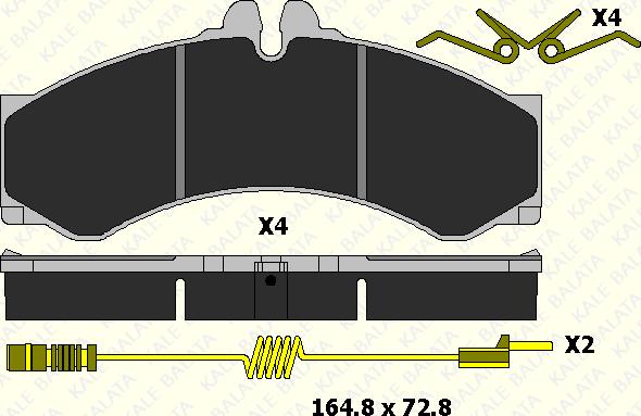 KALE 29076 200 14 - Тормозные колодки, дисковые, комплект autospares.lv