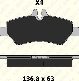 KALE 29190 190 04 - Тормозные колодки, дисковые, комплект autospares.lv