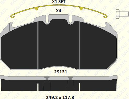 KALE 29131 302 14 - Тормозные колодки, дисковые, комплект autospares.lv