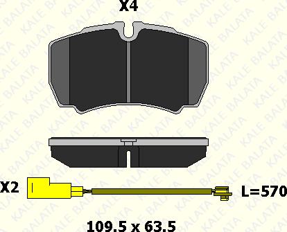 KALE 29123 203 24 - Тормозные колодки, дисковые, комплект autospares.lv