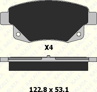 KALE 24486 170 04 - Тормозные колодки, дисковые, комплект autospares.lv