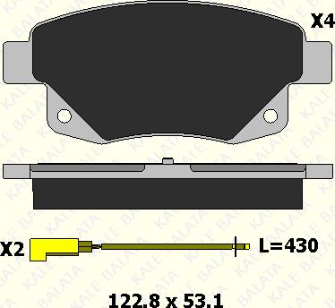 KALE 24486 170 05 - Тормозные колодки, дисковые, комплект autospares.lv