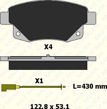 KALE 24486 170 35 - Тормозные колодки, дисковые, комплект autospares.lv